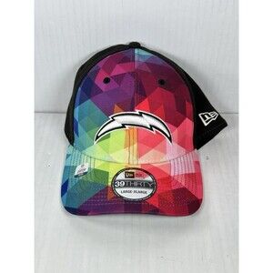Size L/XL New Era Los Angeles Chargers 39THIRTY Crucial Catch Flex Fit Hat Cap